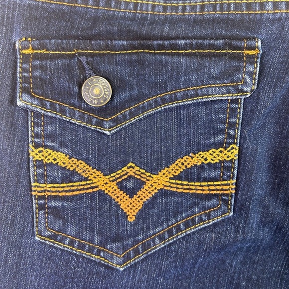 Maurice Sasson Jeans Womens 10 Boot Cut Mid Rise Dark Wash Denim Blue Jeans - Picture 5 of 9